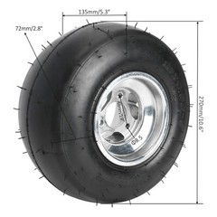 5 Inch Racing Kart Wheel 10×4.50-5 Front Tire Rim 3 Bolt Aluminum Go Kart
