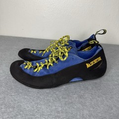 La Sportiva Blue Yellow Cliff Climbing Shoes Rock Outdoor Men’s US 9.5