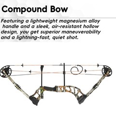 Compound Bow Arrow Kit 0-70lbs Adjustable Shooting Hunting Target Practice Sport