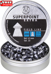 RWS Superpoint Extra Field Line Pellet Gun Pellets, 22 Caliber, 14.5 Grains, 200