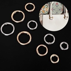 «16 Pcs O Ring Clip Spring O Ring Clasp round Mini Carabiner for Bag Purse Handb