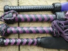 Lot *4* PURPLE POWER Flogger Whip Cat Slapper – Horse Training Tool Starter Kit