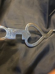 Western Silver Heart Cheek Show Bit – 5″ Snaffle Mouth – 8″ Cheek