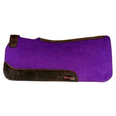 HS Hilason Western Wool Felt Horse Saddle Pad W/ Leather Border