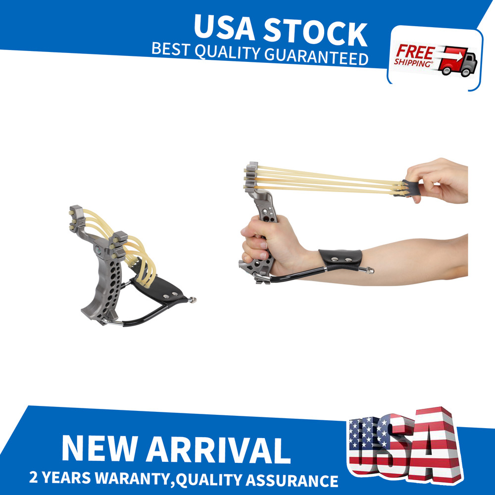 For Hunting Practice: Heavy Duty Slingshot Kit with Wrist Brace