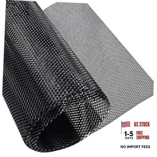 Universal Car Grill Mesh 40″x13″ – Black-Painted 6x12mm Rhombic Hole – Black