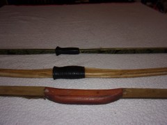 Wood and Fiber Glass Recurve Long Bow Lot for Repair or Wall Hangers