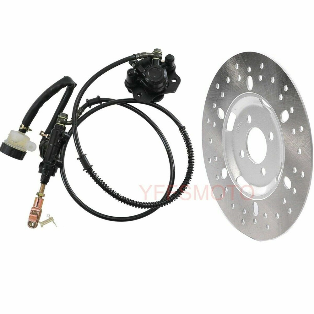 Rear Hydraulic Brake Assembly Caliper Master Cylinder Disc Rotor Go-kart Golf US