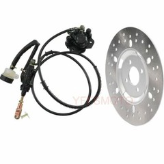 Rear Hydraulic Brake Assembly Caliper Master Cylinder Disc Rotor Go-kart Golf US