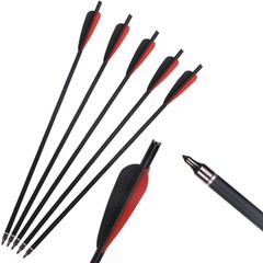 20in Crossbow Bolts Carbon Crossbow Arrows Replaceable Tips for Hunting Shooting