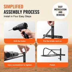 Wall Mount Saddle Rack with Pad Bar 8 Packs Horse Saddle Rack Stand