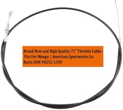 Universal Throttle Cable 63″ Long Inner Wire 71″ inch Replacement for…