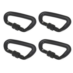 4 Pack 12KN Screw Locking D-shape Carabiner Aluminum Climbing Tree Rigging Tool