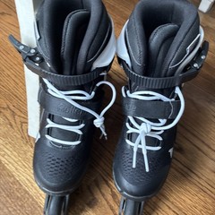 Rollerblade Microblade Kids Inline Skates Adjustable Black White Sizes 5-8