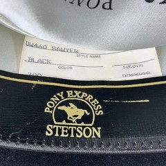 VTG Stetson Pony Express DW460 Sawyer Cowboy Western Black Pure Wool Hat – Sz 7