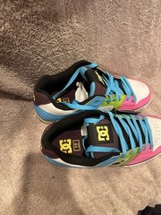 DC Multicolor Blue Pink Green White Athletic Skateboarding Shoes