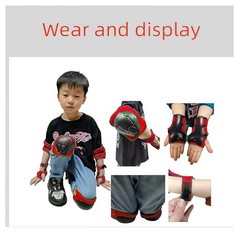 Kids Protective Gear Set SHENMOREN Knee Pads for Kids 3-10 Years Toddler red