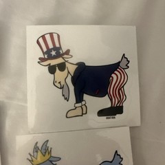 GOAT USA Sticker Lot of 8 Rare Vinyl Goat Decals Patriotic Pizza 250 USA