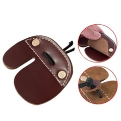 Durable Easy to Install Double-Layer Leather Finger Guard Archery Leather Sheath