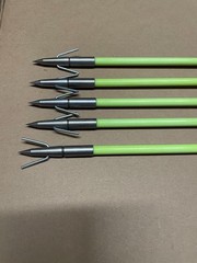 5-Chartreuse Shure Shot Bowfishing Arrow Chaos Point Arrows W/AMS Safety Slide