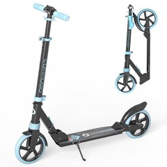 Commugo Foldable Kick Scooter Adjustable Scooter with Big Wheel for 8+ Kids