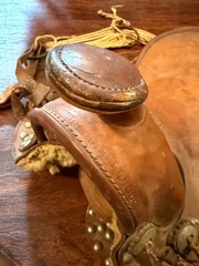 Vintage Simco Child Pony Saddle Leather Western Tooled AS IS USA