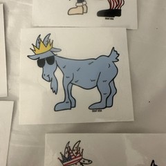 GOAT USA Sticker Lot of 8 Rare Vinyl Goat Decals Patriotic Pizza 250 USA