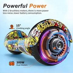 Commugo Hoverboard Self-Balancing Scooter Hoverboard UL 2272 Bluetooth for Kids