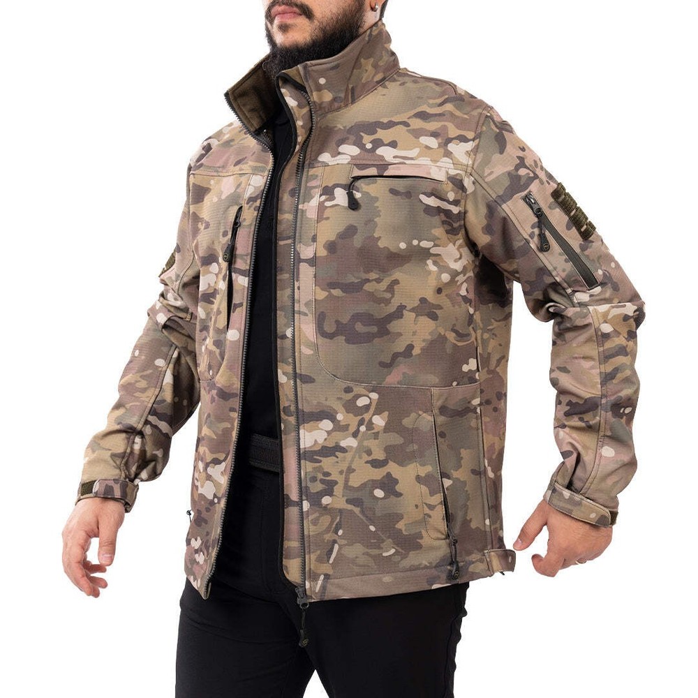 Men’s Tactical Softshell Jacket Fleece Lined Waterproof Windproof Military Coat