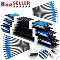 24Pack 20 inch Crossbow Bolts Carbon Crossbow Arrow for Hunting Outdoor Practice