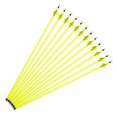 30 inch Archery Carbon Fluorescence Yellow Arrows SP500 For Compound/Recurve Bow