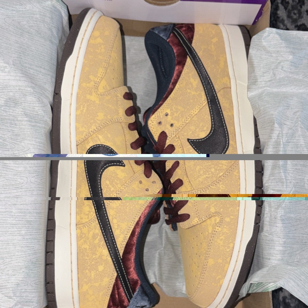 Nike SB Dunk Low Pro Skateboarding Shoes Gold/Black US 15 D/M FZ1278-200
