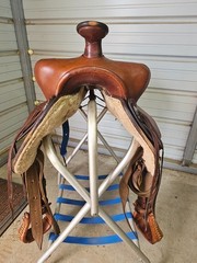 Used 16″ Brown Color Simco leather Trail Saddle #4070