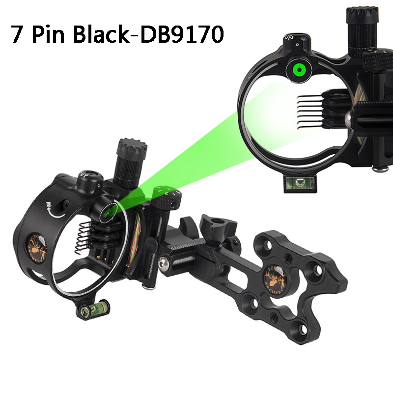 Compound Bow Sight 5 Pin 7 Pin Micro Adjustable 0.019″ Archery Hunting Shooting