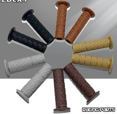 Motorcycle Rubber Grips 22mm Retro Handlebar for Cafe Racer Bike