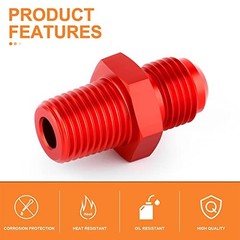 PCS 6AN Male Flare to 3/8″ NPT Male Pipe Fitting Straight 6AN-3/8″NPT 5