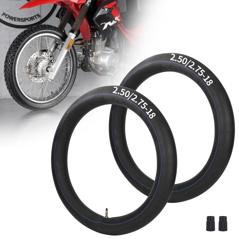 Inner Tubes 2.50/2.75-18 with TR4 Valve for 80/90-18 Motorcycle Dirt Bikes 2 Pcs