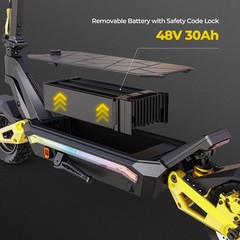 2 in 1 800W Foldable Snow Scooters Two Wheel Sled for Ski Resorts E-Scooter