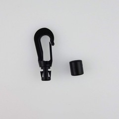Zelerdo 20 Pack Kayaks Bungee Shock Cord Hook for 3/16 inch 0.7 inches, Black