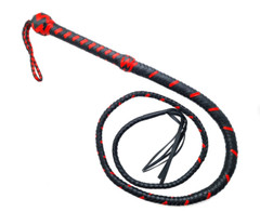 Cowhide Bull WHIP 04 TO 16 FEET Long 16 Plaits Black-Red Indiana Jones Whip