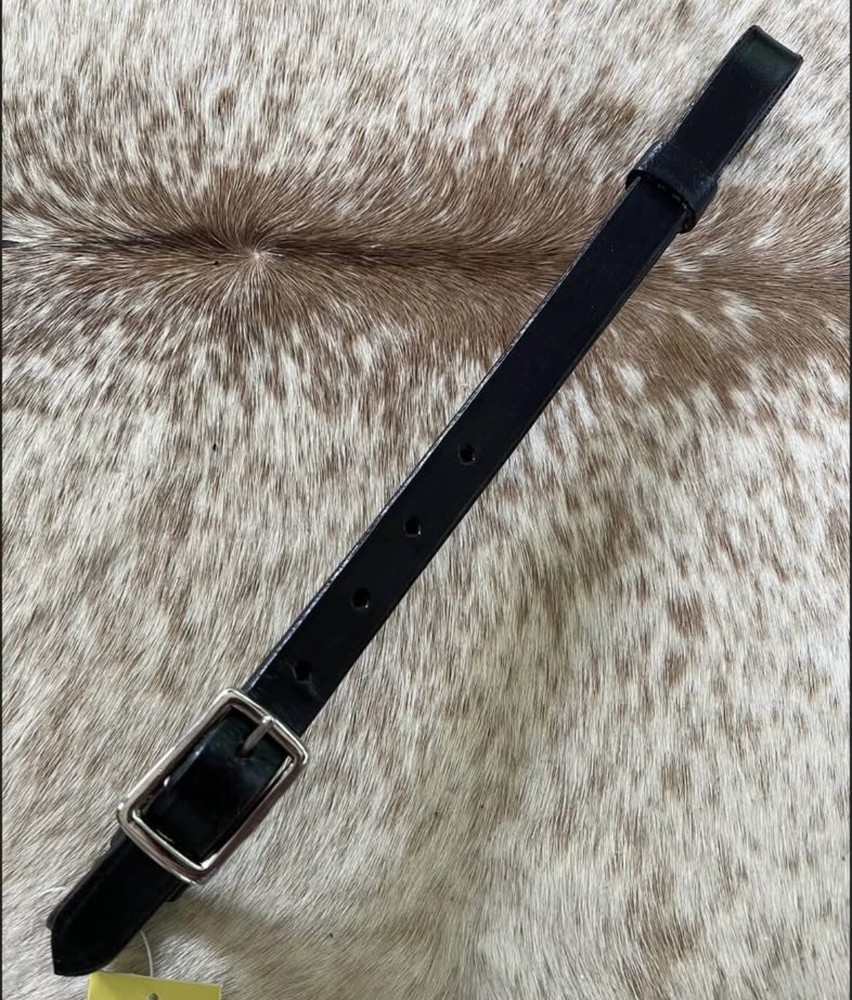 Black Genuine Leather Western Girth Cinch Connector Strap FREE SHIPPING