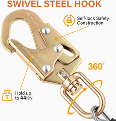 Steel Wire Core Flipline – 8Ft Fall Protection Arborist Climbing Tree Arborist 1