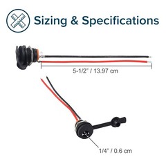 Coaxial 2-Wire Charging Port for 6 Volt & 12 Volt Power Electric Bikes/Scooters