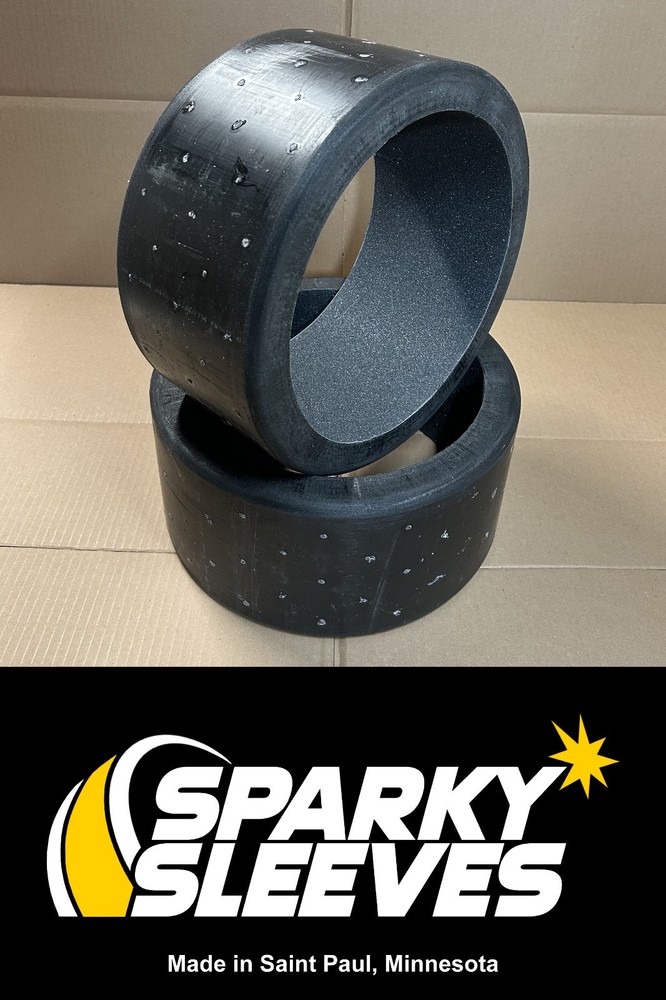 Sparky Sleeves 10.4″ ID, 6″ Wide, 1.16″ Thick, 480 Flints, Round Edges, Griptape