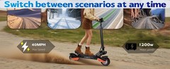 11» Commuter Electric Scooter for Adults & Teens, 1600W Foldable 40MPH EScooter