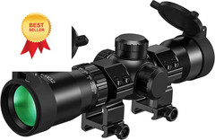 CVLIFE 1.5-5×32 Crossbow Scope, 20-100 Yards Etched Glass Ballistic Black