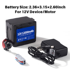 Lithium Hellas 12V12Ah 16Ah Rechargeable Lithium Battery Pack Portable US Plug