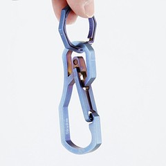 Blue Titanium Keychain: 50kg power, multi-tool for outdoor heroics & mishaps