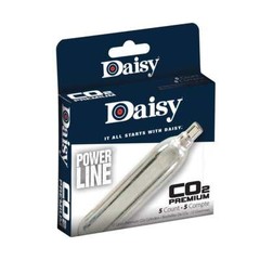 Daisy Powerline Premium 12-Gram CO2 Cylinders, 5-Count for pistols, CO2 airguns