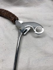 Western Mechanical Hackamore Bit with Braided Leather Noseband 8 » Shank